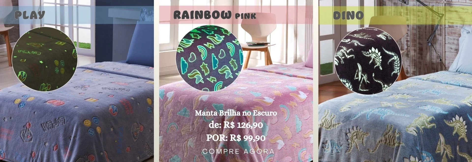 Manta brilha no escuro