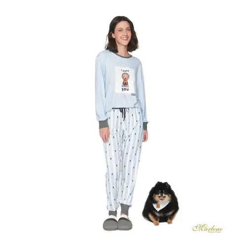 Pijama Feminino Jogger Dogs In