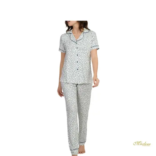 Pijama Feminino Poá Boreal Americano c/ Bolso