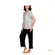 Pijama Feminino Capri Poá Preto Off Aberto