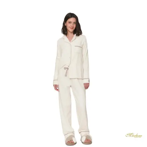 Pijama Feminino Aberto Fleece Dreamy Nights