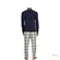 Pijama Masculino Malha Xadrez Decote V c/ Bolso