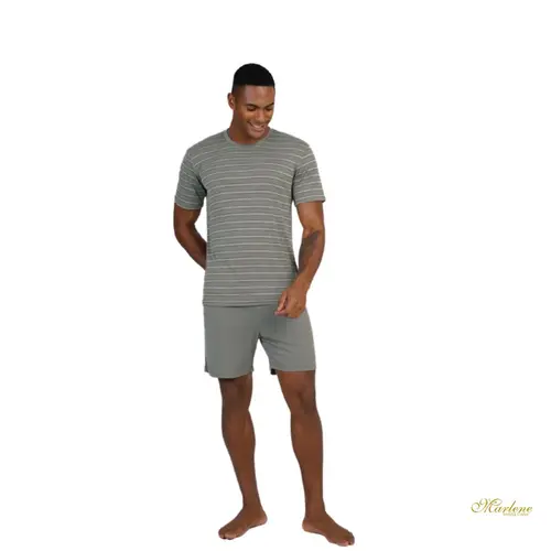 Pijama Masculino Curto Listrado