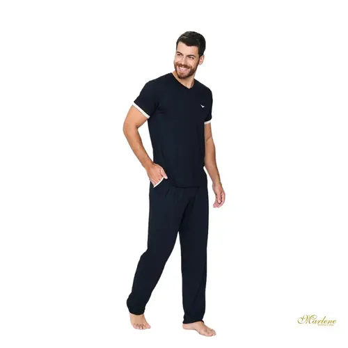 Pijama Masculino Visco Decote V c/ Calça