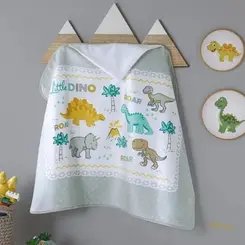 Toalha de Banho c/ Capuz Little Dino