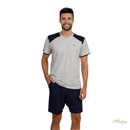 Pijama Masculino Curto Mescla