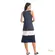 Vestido Stripes Midi Regata