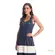 Vestido Stripes Midi Regata