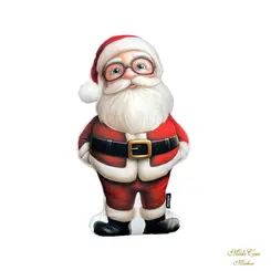 Almofada Natalina Papai Noel c/ Pompom
