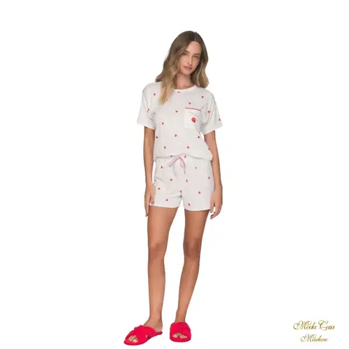 Pijama Feminino Curto Strawberry Taste