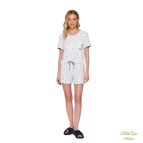 Pijama Feminino Curto Bloom in Blue