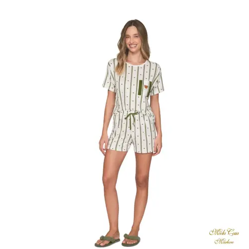 Pijama Feminino Curto In Bears We Trust