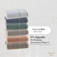 Toalha de Rosto Super Soft Arabesco Zero Twist